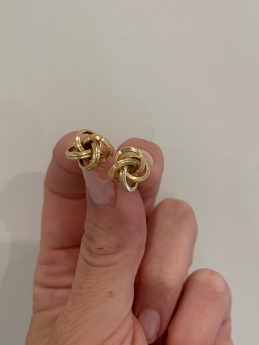 14k gold Love Knot Studs - Picture 3 of 6
